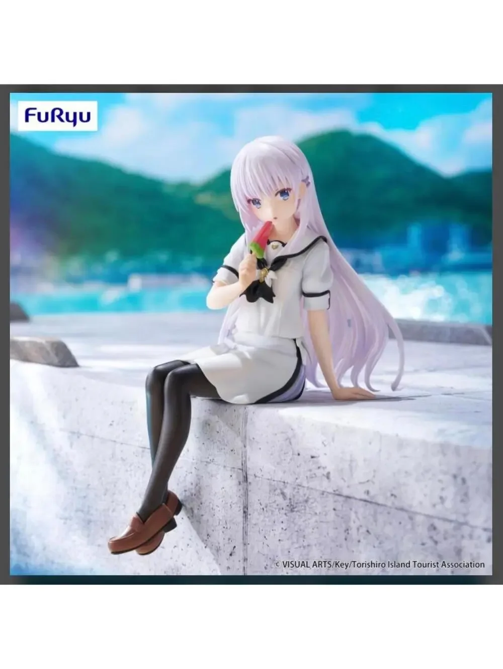 FuRyu Summer Pockets Shiroha Naruse Noodle Stopper Figure White New Anime PVC